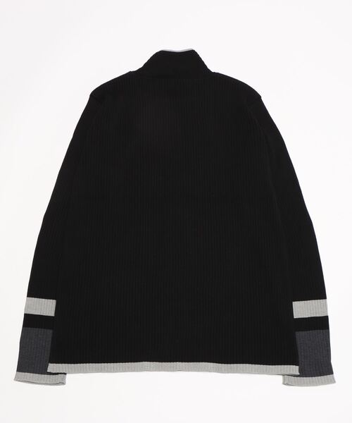 LiNoH(リノー)の「MULTI COLOR RIB KNIT/マルチカラーリブニット(ニット/セーター・メンズ・ブルー/グリーン/ダークグレー・1/2)」の4枚目の写真