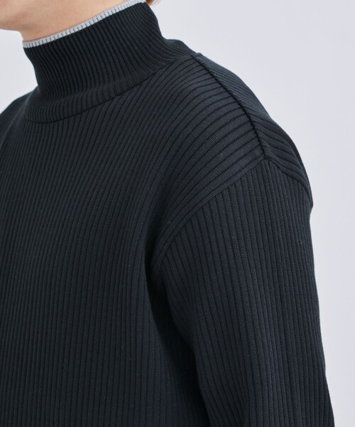LiNoH(リノー)の「MULTI COLOR RIB KNIT/マルチカラーリブニット(ニット/セーター・メンズ・ブルー/グリーン/ダークグレー・1/2)」の9枚目の写真