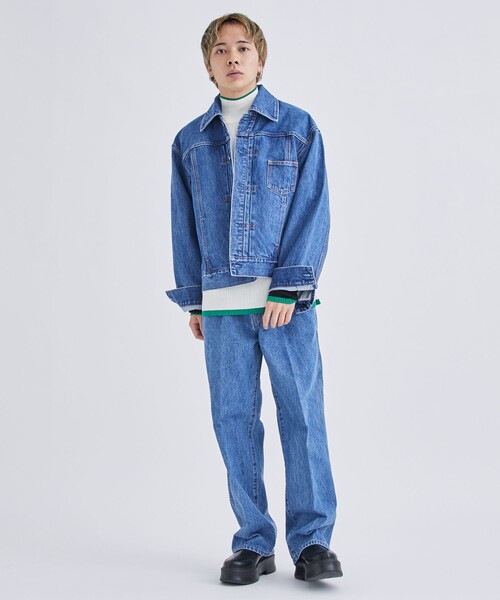 LiNoH(リノー)の「MULTI COLOR RIB KNIT/マルチカラーリブニット(ニット/セーター・メンズ・ブルー/グリーン/ダークグレー・1/2)」の14枚目の写真