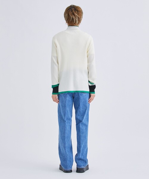 LiNoH(リノー)の「MULTI COLOR RIB KNIT/マルチカラーリブニット(ニット/セーター・メンズ・ブルー/グリーン/ダークグレー・1/2)」の17枚目の写真