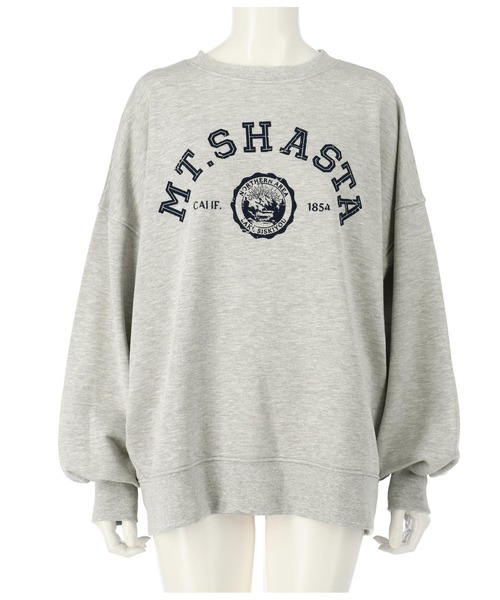 ANAP（アナップ）の「フロッキープリント裏毛プルオーバー（スウェット・レディース・グレー/ベージュ系その他/ネイビー・FREE）」の15枚目の写真