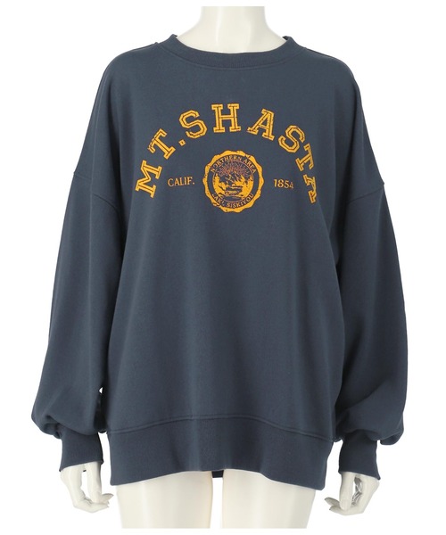 ANAP（アナップ）の「フロッキープリント裏毛プルオーバー（スウェット・レディース・グレー/ベージュ系その他/ネイビー・FREE）」の17枚目の写真