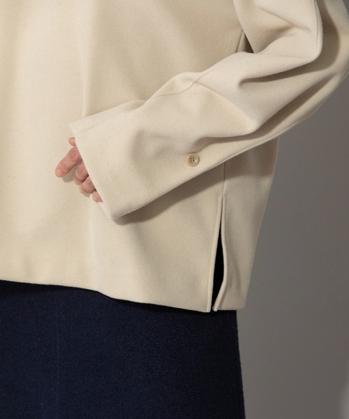 Munich(ミューニック)の「ウォームソフトダブルジャージタックスリーブトップス(Tシャツ/カットソー・レディース・ブラック/モカ/ライトベージュ・FREE)」の8枚目の写真