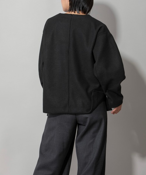 Munich(ミューニック)の「ウォームソフトダブルジャージタックスリーブトップス(Tシャツ/カットソー・レディース・ブラック/モカ/ライトベージュ・FREE)」の14枚目の写真