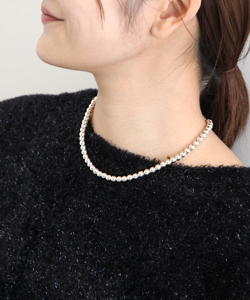 ★専用★SLOBE IENA★ニュアンスメタルビーズネックレス☆ SLOBE IENA ネックレス ミックスメタルビーズネックレス