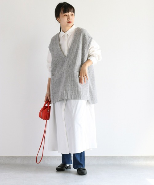 cepo(セポ)の「ネップストライプ サイドスリットベスト(ベスト・レディース・ブラウン/グレー・M)」の20枚目の写真