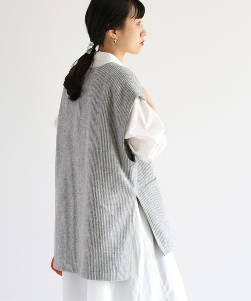 cepo(セポ)の「ネップストライプ サイドスリットベスト(ベスト・レディース・ブラウン/グレー・M)」の16枚目の写真