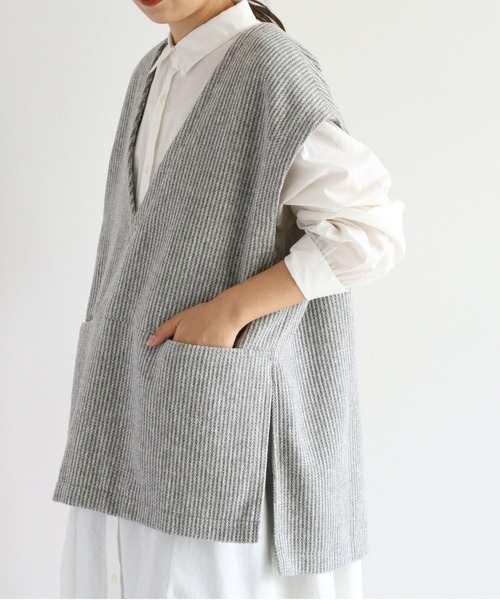 cepo(セポ)の「ネップストライプ サイドスリットベスト(ベスト・レディース・ブラウン/グレー・M)」の22枚目の写真