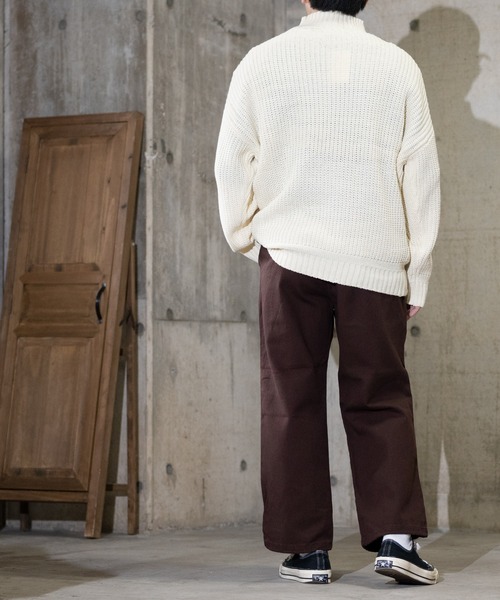 JOHN'S CLOSET(ジョンズクローゼット)の「【50】ケーブル切り替え ボトルネックニット(ニット/セーター・メンズ・ホワイト/グリーン/ベージュ/ブラック/グレー・MEDIUM/LARGE)」の12枚目の写真