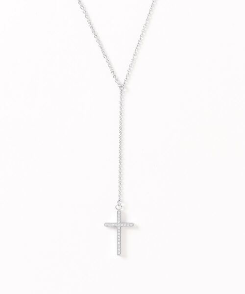 Mag.（マグ）の「【W】【it】【MA-002】金属アレルギー対応 クロスモチーフストーンネックレス（ネックレス・メンズ・ピンクゴールド/ブラック/シルバー・FREE）」の2枚目の写真