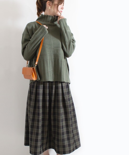 ALL ORDINARIES（オールオーディナリーズ）の「チェックWタックスカート（スカート・レディース・グリーン/レッド・F）」の3枚目の写真