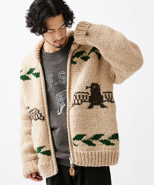 KANATA(カナタ)の「【KANATA × JOURNAL STANDARD / カナタ】別注カウチンセーター(カーディガン/ボレロ・メンズ・ベージュ・44/46)」の18枚目の写真