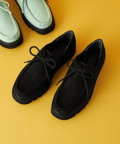 CITEN(シテン)の「<CITEN>シャークソールチロリアンシューズ(ブーツ・レディース・ブラック/ライトブルー・S/M/L)」の1枚目の写真