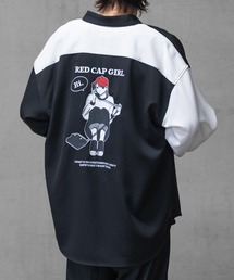 Red Cap Girl | 【a-r】〔Red Cap Girl/レッドキャップガール〕ナチュラルストレッチ バックイラスト ルーズサイズシャツ 長袖(シャツ/ブラウス)