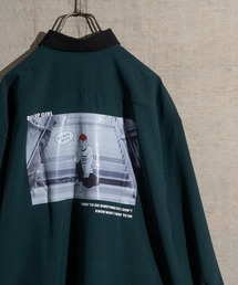 【1】〔Red Cap Girl/レッドキャップガール〕ナチュラルストレッチ バックイラスト ルーズサイズシャツ 長袖