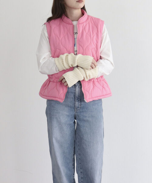 fredy emue（フレディエミュ）の「コットンアームカバー（アームカバー・レディース・ライトグリーン/キナリ/ブラウン・FREE）」の9枚目の写真