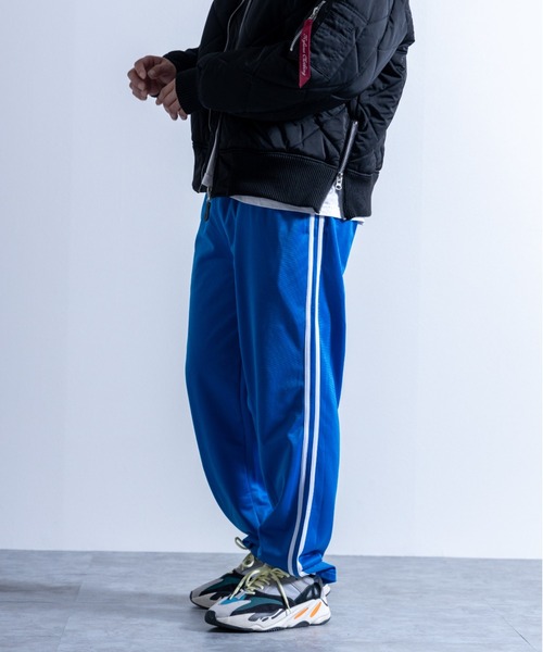 NYLAUS(ナイラス)の「トリコット カラージャージ サイドライン トラックパンツ(その他パンツ・メンズ・ブルー/レッド/ブラック/グリーン・L/LL/M)」の4枚目の写真