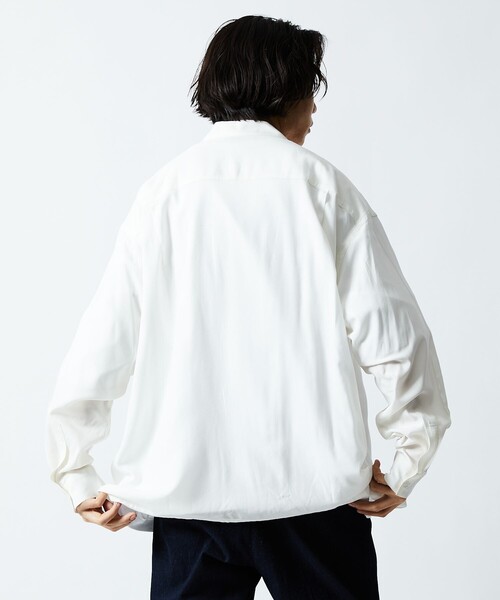 4希少極美品！　フレンチファブリック　オーバーシャツ　ピュアコットン　白　XXL 4希少極美品！ フレンチファブリック オーバーシャツ ピュア