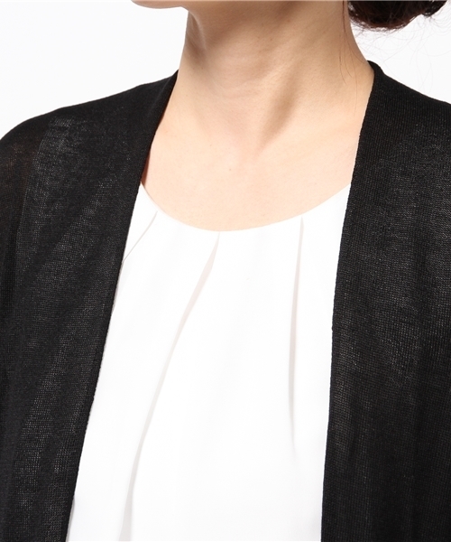 VENCEEXCHANGE（ヴァンスエクスチェンジ）の「ストールカーディガン（カーディガン/ボレロ・レディース・グレー/ブラック/その他35・MEDIUM）」の8枚目の写真