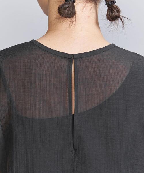 BEAUTY&YOUTH UNITED ARROWS（ビューティーアンドユースユナイテッドアローズ）の「楊柳シアーノースリーブワンピース -ウォッシャブル-（ワンピース・レディース・ライトブルー/ブラック/オリーブ/その他7/オレンジ・S/M）」の11枚目の写真