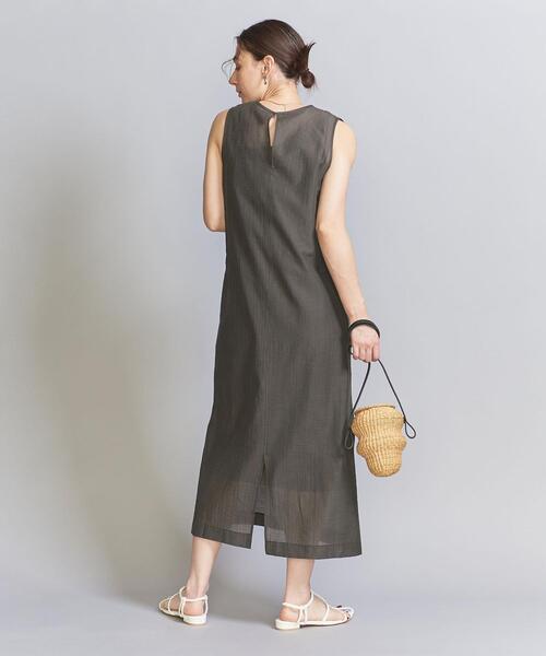 BEAUTY&YOUTH UNITED ARROWS（ビューティーアンドユースユナイテッドアローズ）の「楊柳シアーノースリーブワンピース -ウォッシャブル-（ワンピース・レディース・ライトブルー/ブラック/オリーブ/その他7/オレンジ・S/M）」の20枚目の写真