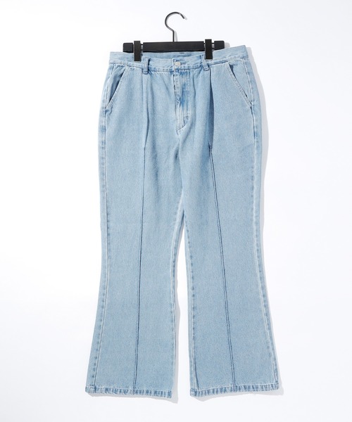 THISIS(ディスイズ)の「12oz デニム セミフレアパンツ(デニムパンツ・メンズ・ブラック/インディゴブルー/ケミカルウォッシュ/ブラック系その他/ブルー系その他・LARGE/MEDIUM/X-LARGE)」の1枚目の写真