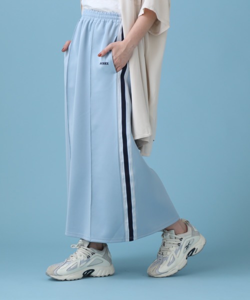 AVIREX（アヴィレックス）の「《WEB&DEPOT限定》TRACK SKIRT/ トラックスカート（スカート・レディース・オリーブ/ブラック/ライトブルー・FREE）」の3枚目の写真