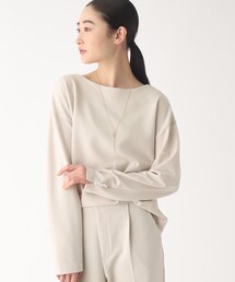 OPAQUE.CLIP | ジョーゼットトップス パール調ボタンスリーブ【セットアップ可】(Tシャツ/カットソー)