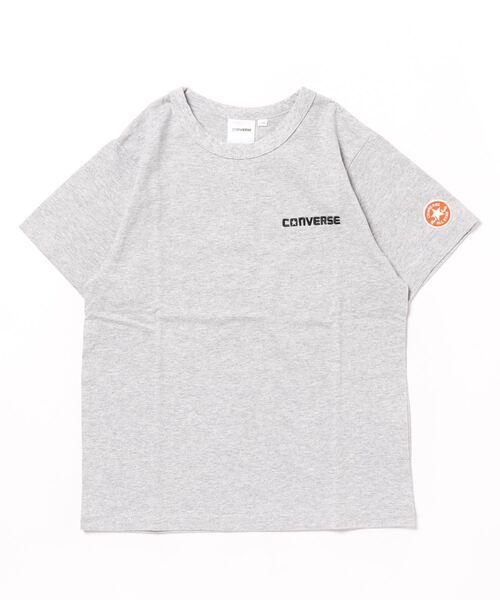 CONVERSE（コンバース）の「CONVERSE/コンバース　キッズ　半袖クルーTシャツ（Tシャツ/カットソー・キッズ・ブラック/オフホワイト/杢グレー/イエロー/サックスブルー・140/150/160/130）」の3枚目の写真
