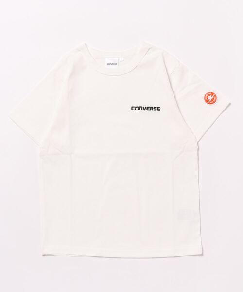 CONVERSE（コンバース）の「CONVERSE/コンバース　キッズ　半袖クルーTシャツ（Tシャツ/カットソー・キッズ・ブラック/オフホワイト/杢グレー/イエロー/サックスブルー・140/150/160/130）」の2枚目の写真