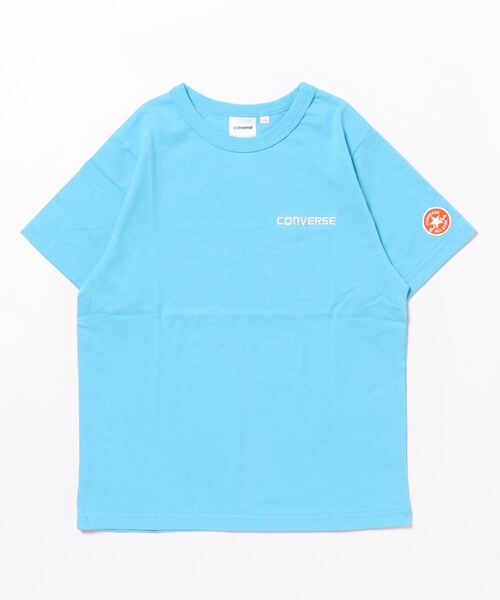 CONVERSE（コンバース）の「CONVERSE/コンバース　キッズ　半袖クルーTシャツ（Tシャツ/カットソー・キッズ・ブラック/オフホワイト/杢グレー/イエロー/サックスブルー・140/150/160/130）」の4枚目の写真