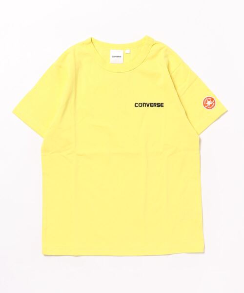 CONVERSE（コンバース）の「CONVERSE/コンバース　キッズ　半袖クルーTシャツ（Tシャツ/カットソー・キッズ・ブラック/オフホワイト/杢グレー/イエロー/サックスブルー・140/150/160/130）」の5枚目の写真