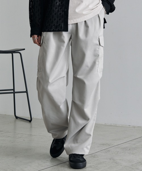 ワイドストレート ミリタリー カーゴパンツ　roerte soerte カーゴパンツ M47 Wide straight military pants