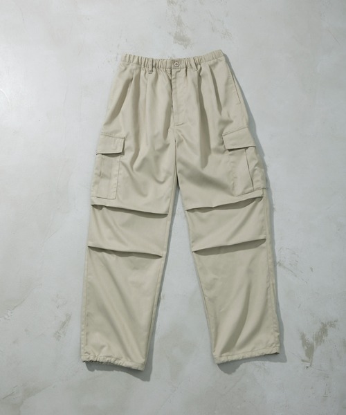 MONO-MART(モノマート)の「タックワイドストレートミリタリーカーゴパンツ(カーゴパンツ・メンズ・ブラック/カーキ/ネイビー/ライトベージュ/アイボリー/ライトグレー/チャコール/ダークブラウン・M/L/S)」の17枚目の写真