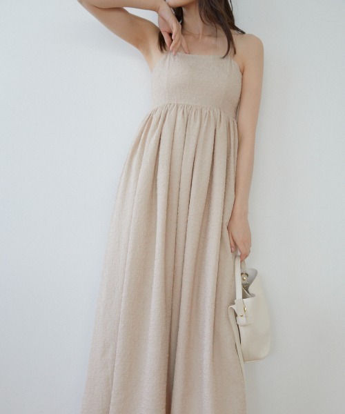 ACYM（アシーム）の「Pin strap volumy dress（ワンピース・レディース・ベージュ/ブラック・FREE）」の18枚目の写真