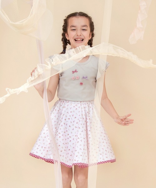 panpantutu(パンパンチュチュ)の「【マイメロディ・シナモロール・チェリー】サーキュラースカート(パンツ付) L/110-130cm(スカート・キッズ・ピンク系その他/ライトブルー/ベビーピンク・LARGE)」の15枚目の写真