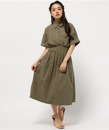 mystic | 【Omekashi】ウエストリブシャツワンピース(ワンピース)