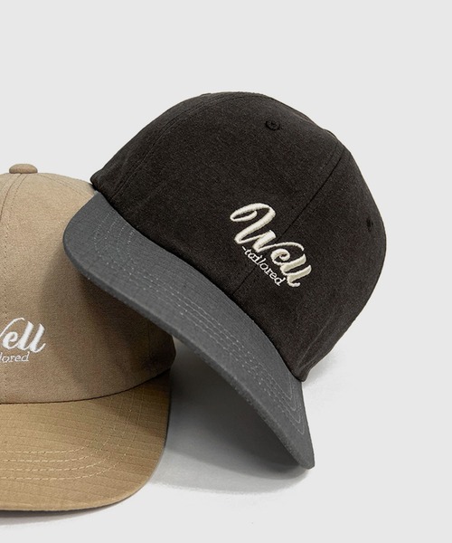 Well-Tailored(ウェルテイラード)の「Well-Tailored 6PANEL ベースボール キャップ WL(キャップ・メンズ・ベージュ/スミクロ/ブラック・FREE)」の2枚目の写真