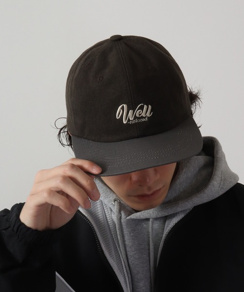 Well-Tailored(ウェルテイラード)の「Well-Tailored 6PANEL ベースボール キャップ WL(キャップ・メンズ・ベージュ/スミクロ/ブラック・FREE)」の4枚目の写真