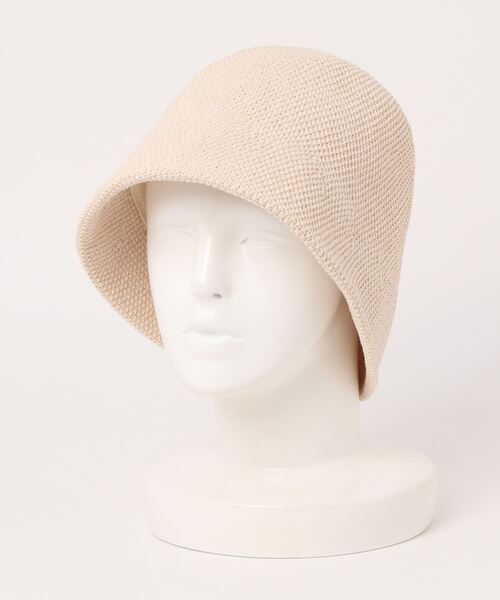 one wayザッカ（ワンウェイザッカ）の「サマーニットサーモハット（ハット・レディース・ホワイト/ライトブラウン/ブラック/グリーン・FREE）」の11枚目の写真