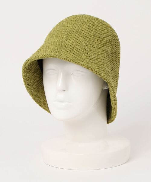 one wayザッカ（ワンウェイザッカ）の「サマーニットサーモハット（ハット・レディース・ホワイト/ライトブラウン/ブラック/グリーン・FREE）」の20枚目の写真