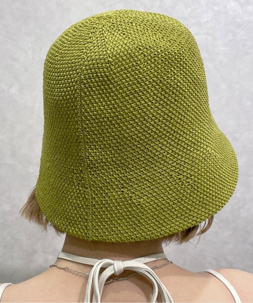 one wayザッカ（ワンウェイザッカ）の「サマーニットサーモハット（ハット・レディース・ホワイト/ライトブラウン/ブラック/グリーン・FREE）」の18枚目の写真