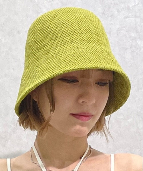 one wayザッカ（ワンウェイザッカ）の「サマーニットサーモハット（ハット・レディース・ホワイト/ライトブラウン/ブラック/グリーン・FREE）」の17枚目の写真