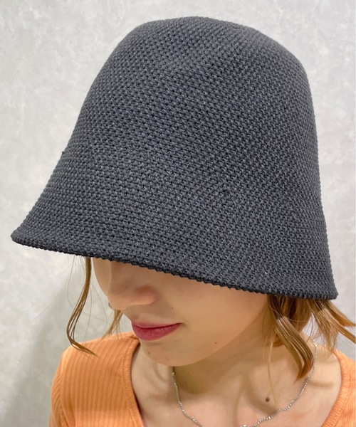 one wayザッカ（ワンウェイザッカ）の「サマーニットサーモハット（ハット・レディース・ホワイト/ライトブラウン/ブラック/グリーン・FREE）」の14枚目の写真