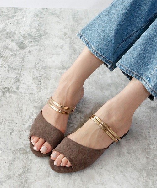 Fin(フィン)の「2WAYフラットサンダル【低反発スポンジ入り】(サンダル・レディース・ブラック/グレー/ピンク/キャメル・S/M/L/LL)」の13枚目の写真