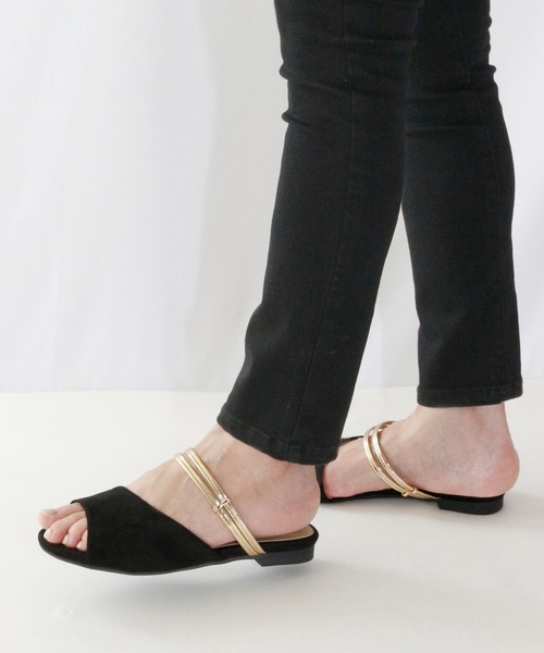 Fin(フィン)の「2WAYフラットサンダル【低反発スポンジ入り】(サンダル・レディース・ブラック/グレー/ピンク/キャメル・S/M/L/LL)」の12枚目の写真