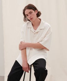 JULLIN | 【JULLIN】 loose open collar stitch shirt / ルーズオープンカラーステッチシャツ(シャツ/ブラウス)