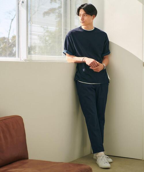 green label relaxing（グリーンレーベルリラクシング）の「ストレッチ サッカー イージー パンツ チェック柄 9分丈 -伸縮性-（その他パンツ・メンズ・ダークグリーン/ダークグレー・XS/L/S/XL/M）」の3枚目の写真