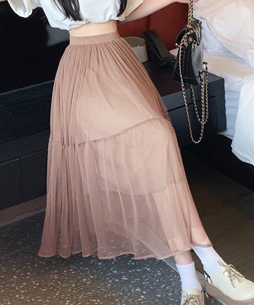 Sibra（シブラ）の「スカート（スカート・レディース・アイボリー/ブラック/ミント/ピンク/ブラウン・M）」の5枚目の写真