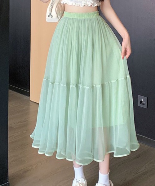 Sibra（シブラ）の「スカート（スカート・レディース・アイボリー/ブラック/ミント/ピンク/ブラウン・M）」の4枚目の写真